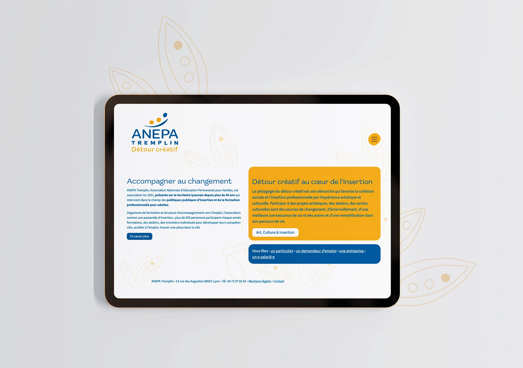 site internet d'Anepa Tremplin