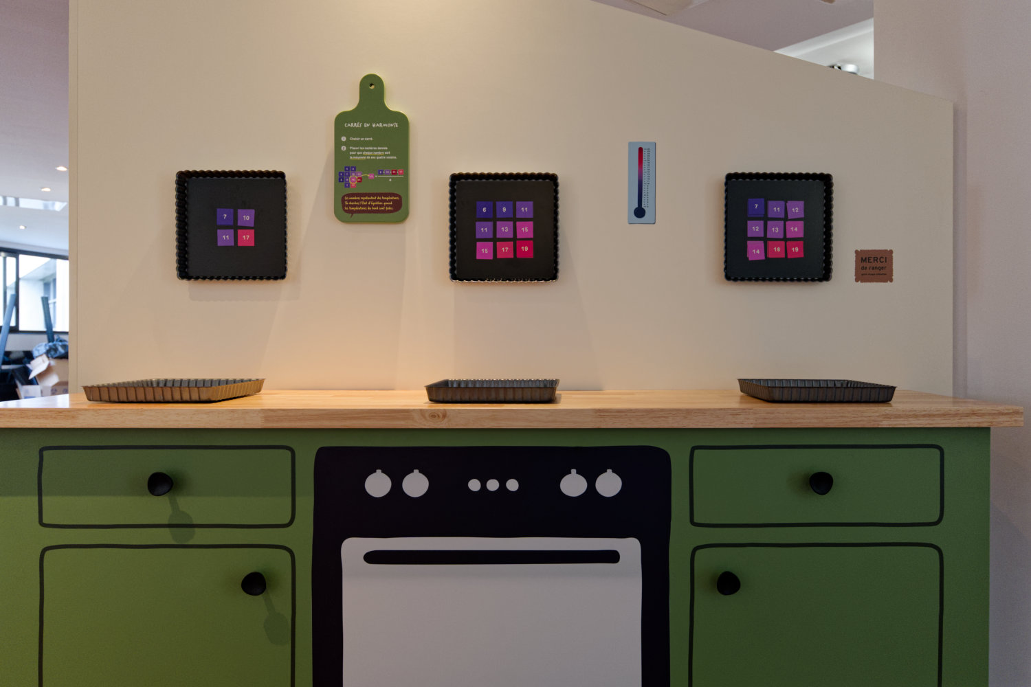 Exposition Dans ma cuisine à la Maison des Mathématique et de l'informatique de Lyon