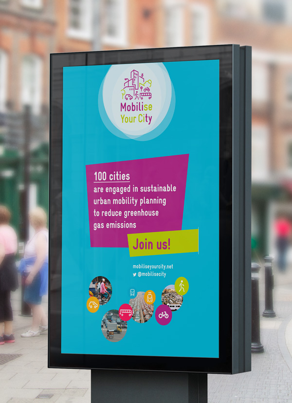 panneau pour le programme Mobilise your city porté par Codatu 
