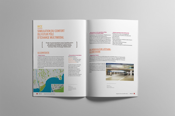 Page interieure du diagnostic sur la surchauffe urbaine et les ilots de chaleur urbain pour l'Ademe